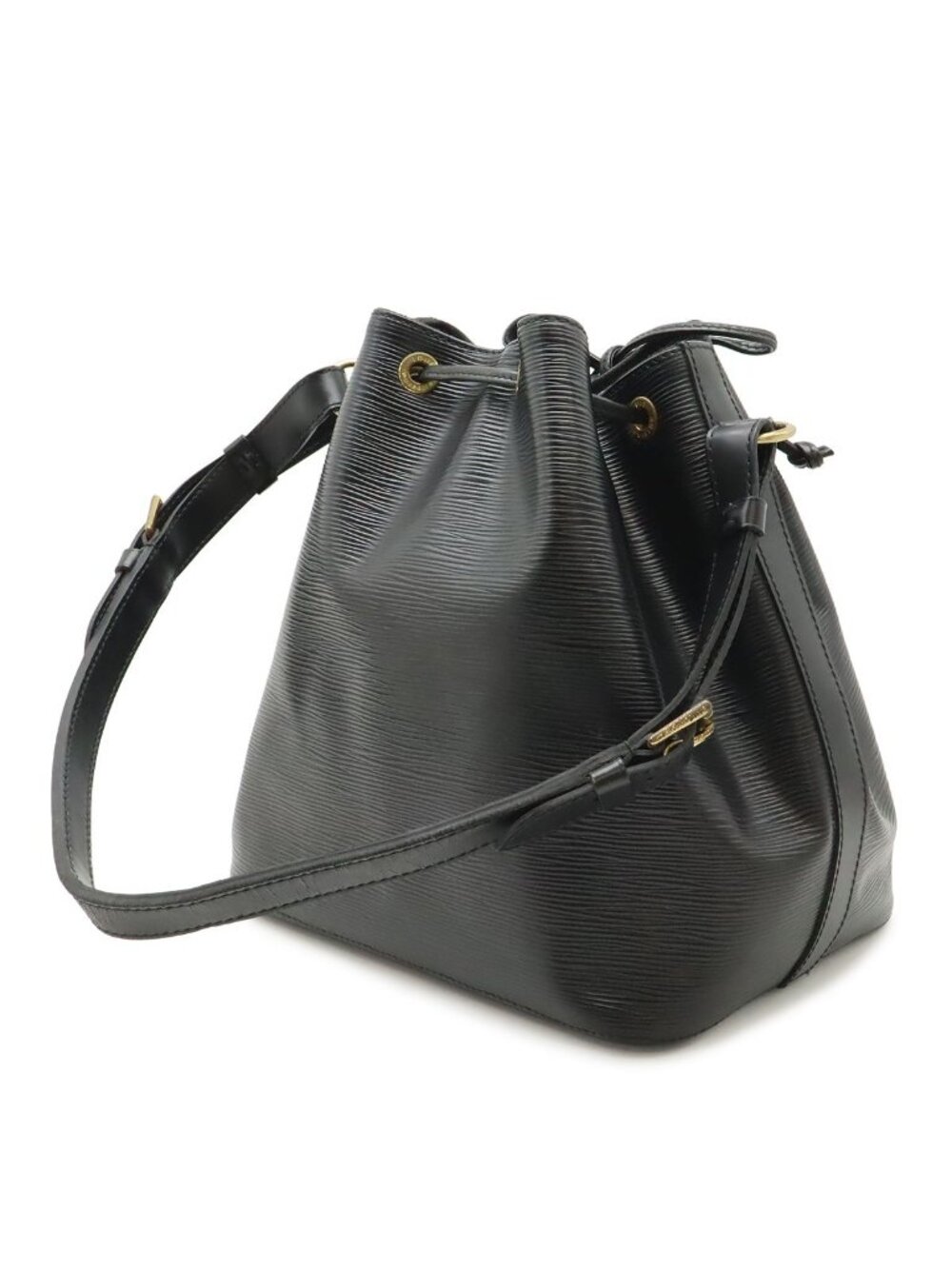 Louis Vuitton Epi Petit Noir Shoulder Bag Drawstring Black - Picture 2 of 8